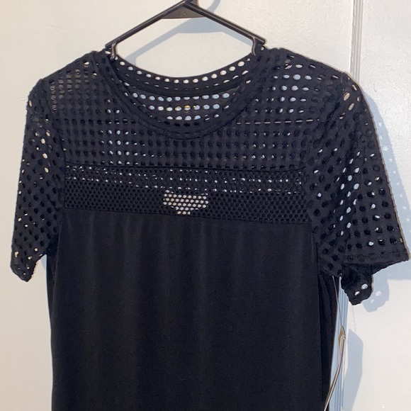 MICHAEL Michael Kors mesh cutout short sleeve casual dress